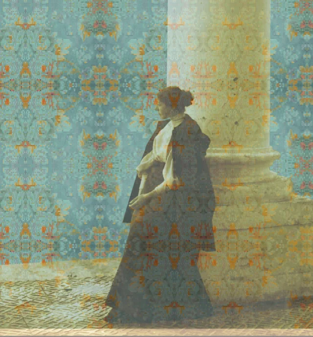 Ritratto di Maria Yakunchikova Weber, donna pioniera artista. Opera facente parte della mostra "L'intelligenza di Venere" di Dusciana Bravura.