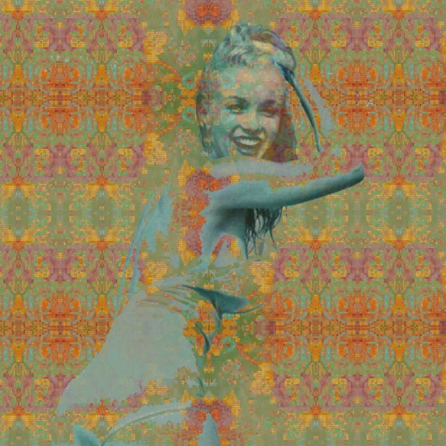 Ritratto di Marilyn Monroe, donna pioniera attrice e icona culturale. Opera facente parte della mostra "L'intelligenza di Venere" di Dusciana Bravura.
