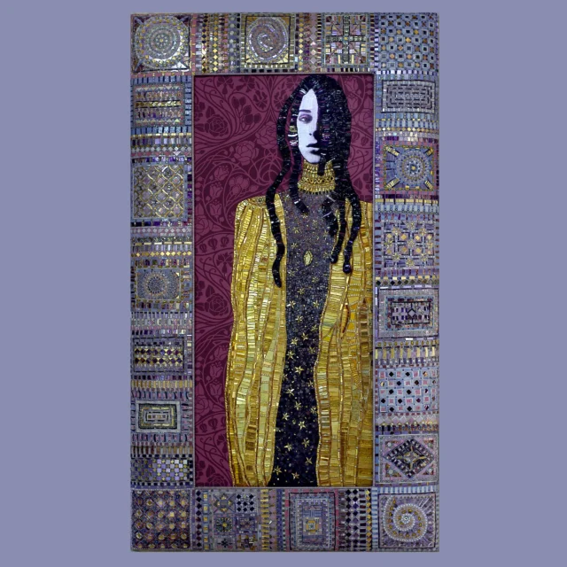 Ritratto di Nat in mosaico, opera di Dusciana Bravura