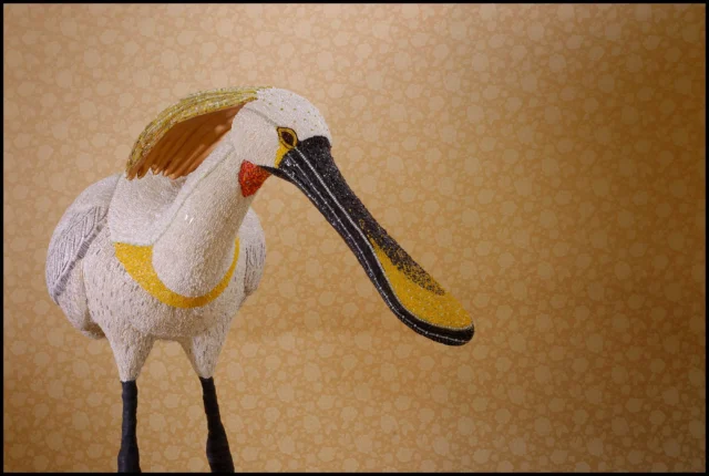 Spatola, scultura in mosaico, vista laterale, Dusciana Bravura