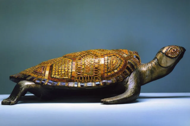 Tartarughe, scultura piccola in mosaico di murrine, Dusciana Bravura